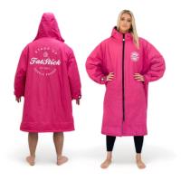FatStick Weatherproof Fleeced Dry Changing Robe - Pink Extra Image 1 Preview